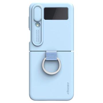 Nillkin CamShield Silky Samsung Galaxy Z Flip4 Siliconen Hoesje - Blauw