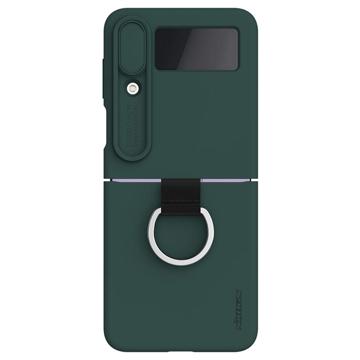 Nillkin CamShield Silky Samsung Galaxy Z Flip4 Siliconen Hoesje - Groen