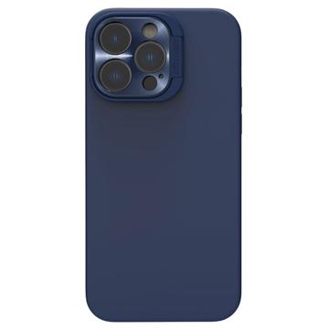 Nillkin LensWing Magnetic iPhone 14 Pro Max Liquid Siliconen Hoesje - Blauw