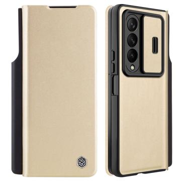 Nillkin Qin Pro Samsung Galaxy Z Fold4 Flip Hoesje - Goud