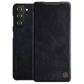 Nillkin Qin Series Samsung Galaxy S21 5G Flip Case - Zwart