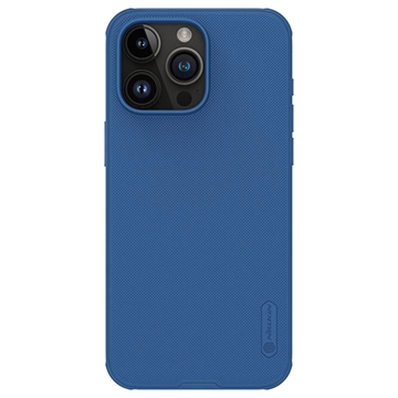 iPhone 15 Pro Nillkin Super Frosted Shield Pro Hybrid Hoesje - Blauw