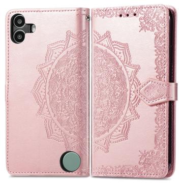 Nothing CMF Phone 1 Mandala Series Portemonnee-hoesje - Roze