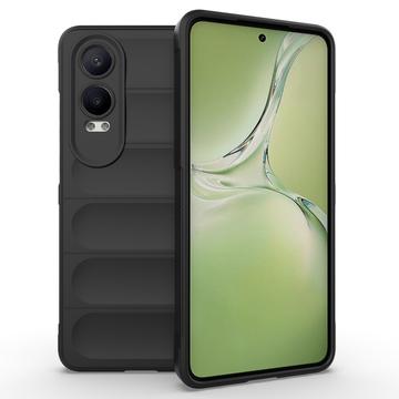 OnePlus Nord CE4 Lite/Oppo K12x Rugged TPU Hoesje - Zwart