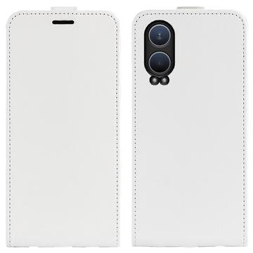 OnePlus Nord CE4 Lite/Oppo K12x Verticale Flip Hoesje met Kaartsleuf - Wit