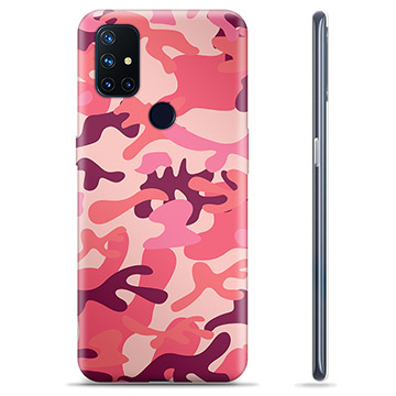 OnePlus Nord N10 5G TPU Hoesje - Roze Camouflage