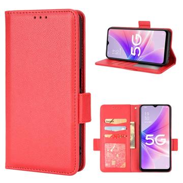 OnePlus Nord N300 Portemonnee Hoesje met Magneetsluiting - Rood