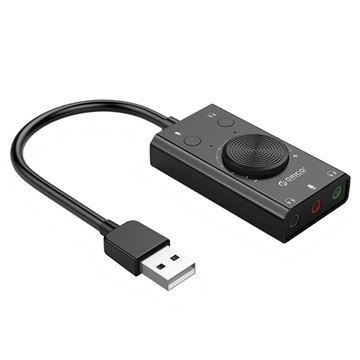 Orico SC2 Externe USB Geluidskaart met Volumeregeling - Zwart