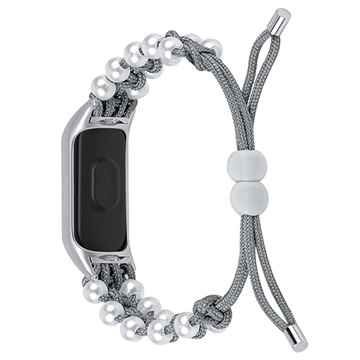 Pearl Braided Series Xiaomi Mi Band 5/6 band - grijs