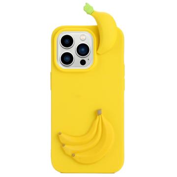 3D Cartoon iPhone 14 Pro Max TPU Hoesje - Banaan