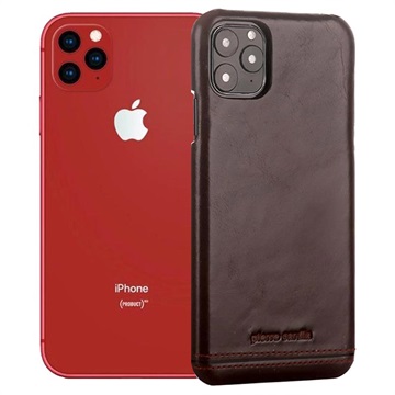 Pierre Cardin iPhone 11 Pro Max lederen gecoate hoes - koffie