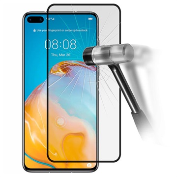 Prio 3D Huawei P40 Gehard Glas Screenprotector - 9H - Zwart