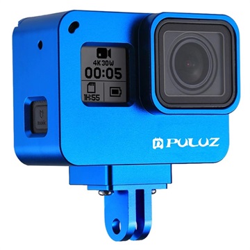 Puluz PU186 GoPro Hero5 zwarte aluminium behuizing - blauw