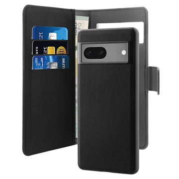 Puro 2-in-1 Magnetisch Google Pixel 7 Portemonnee Hoesje - Zwart