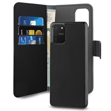 Puro 2-in-1 Magnetisch Samsung Galaxy S10 Lite Portemonnee Hoesje - Zwart