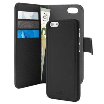 iPhone 7 Puro Detachable Wallet Case Zwart