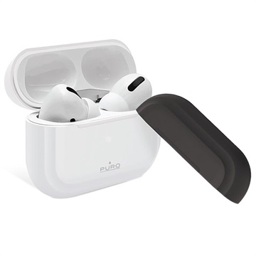 Puro Icon AirPods Pro siliconen hoesje - wit / donkergrijs