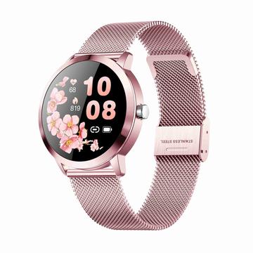 Q8L 1.09inch IPS HD-kleurenscherm Vrouwelijke fysiologische cyclus Smart Watch Hartslag Bloeddruk Zuurstofmonitor Sportarmband - Roze