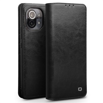 Qialino Classic Xiaomi Mi 11 Wallet Leren Hoesje - Zwart