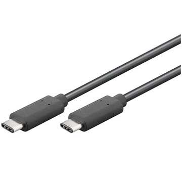 Qnect Superspeed+ USB 3.1 Type-C/C Kabel - 0,5m - Zwart