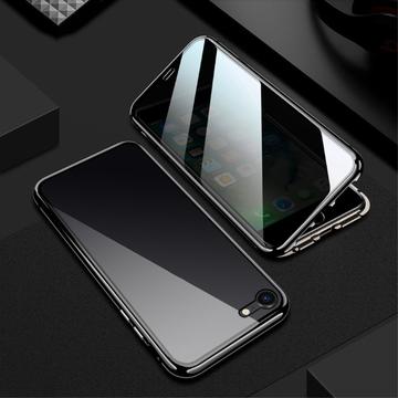 iPhone 7/8/SE (2020)/SE (2022) R-Just Magnetisch Hoesje met Gehard Glas - Zwart