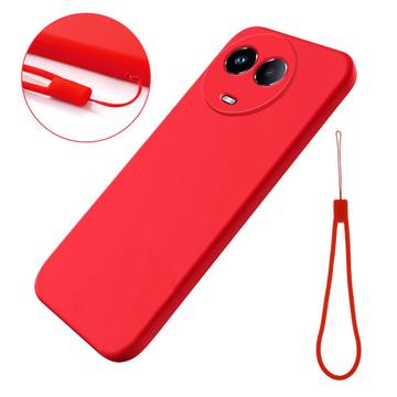 Realme 11/11x Liquid Siliconen Hoesje - Rood