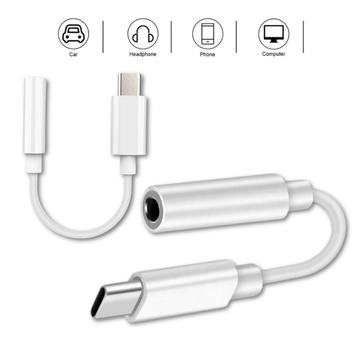 Reekin Hoge Kwaliteit USB-C / 3.5mm Adapter - Wit