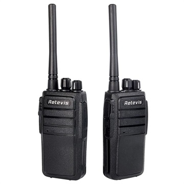 Retevis RT21 Mini Walkie-Talkie met 16 Kanalen - 2 St. - Zwart