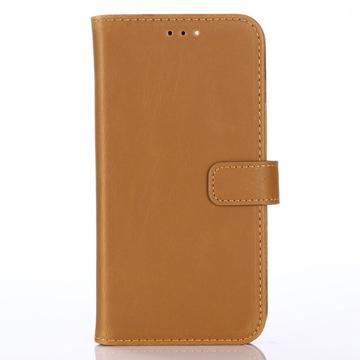 iPhone 14 Pro Max Retro Wallet Hoesje met Magnetische Sluiting - Bruin