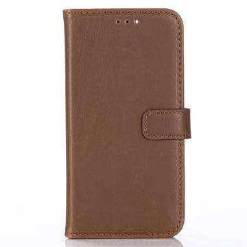 iPhone 14 Pro Max Retro Wallet Hoesje met Magnetische Sluiting - Coffee