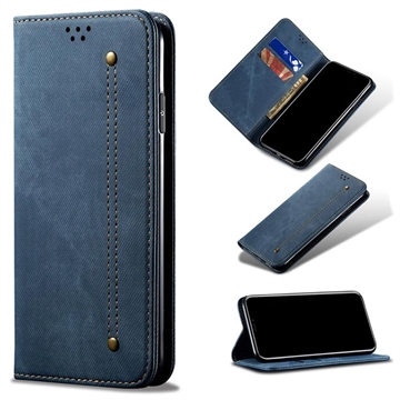 Xiaomi 11T/11T Pro Retro Series Portemonnee Hoesje - Blauw