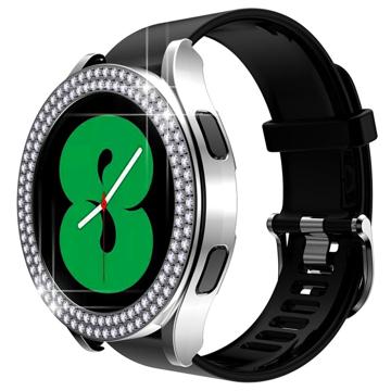 Strass Decoratief Samsung Galaxy Watch5 Hoesje - 44mm - Zilver