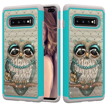 Strass Glam Samsung Galaxy S10+ Hybrid Case - Uil