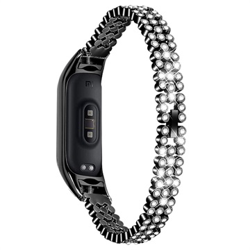 Strass-serie Xiaomi Mi Smart Band 7-riem - Zwart