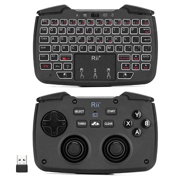 Rii RK707 3-in-1 draadloos toetsenbord met touchpad en gamepad