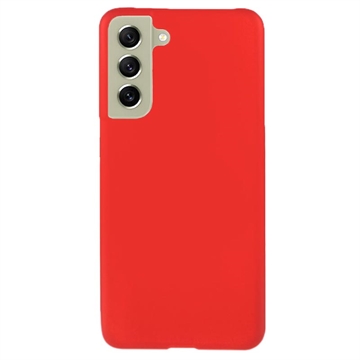 Samsung Galaxy S21 FE 5G Rubberen Plastic Case - Rood