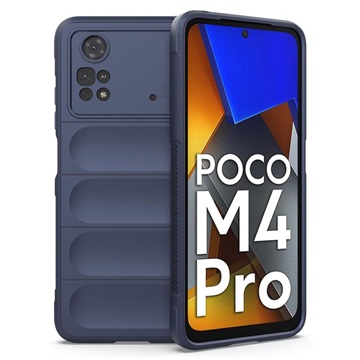 Rugged Series Xiaomi Poco M4 Pro TPU Case - Blauw