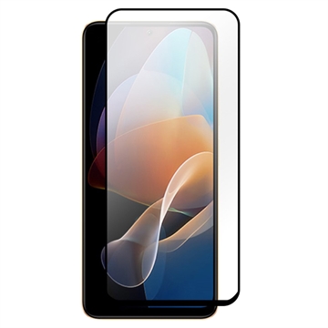 Xiaomi Redmi Note 12R Rurihai Full Cover Glazen Screenprotector - Zwarte Rand