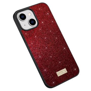 Sulada Glitter Serie iPhone 14 Plus Gecoate Case - Rood