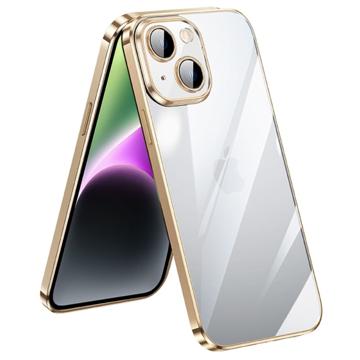 Sulada Shield Eye iPhone 14 Hybride Hoesje - Goud