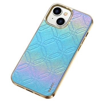 Sulada Electroplating iPhone 14 Gecoat Hoesje - Blauw