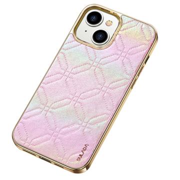 Sulada Electroplating iPhone 14 Gecoat Hoesje - Roze