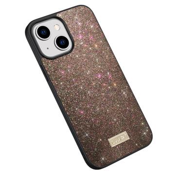 Sulada Glitter Serie iPhone 14 Gecoate Case - Bruin