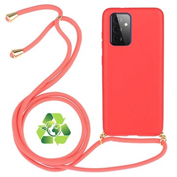 Saii Eco Line Samsung Galaxy A72 5G Hoesje met Band - Rood