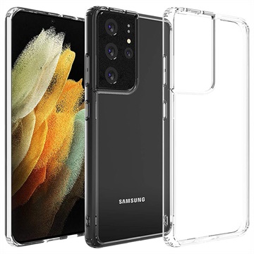 Saii Premium Anti-Slip Samsung Galaxy S21 Ultra 5G TPU Hoesje - Doorzichtig