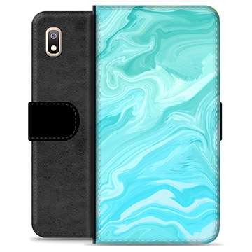 Samsung Galaxy A10 Premium Wallet Hoesje - Blauw Marmer