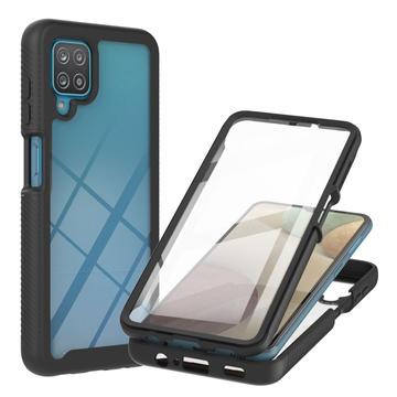 Samsung Galaxy A12 360 Protection Series Hoesje - Zwart / Doorzichtig