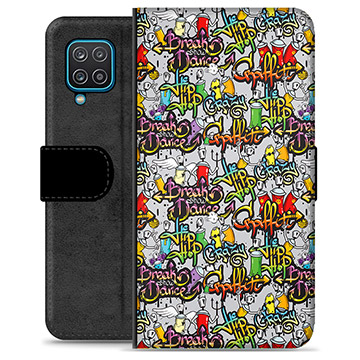 Samsung Galaxy A12 Premium Portemonnee Hoesje - Graffiti