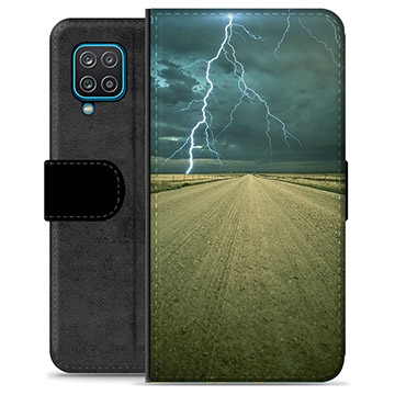 Samsung Galaxy A12 Premium Wallet Hoesje - Storm