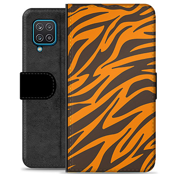 Samsung Galaxy A12 Premium Wallet Hoesje - Tijger